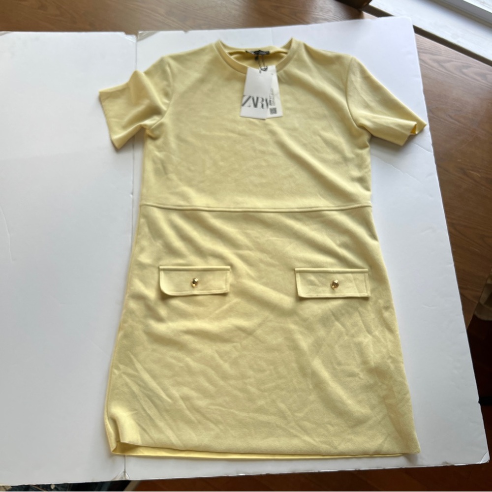 Zara Yellow Short Sleeve Dress